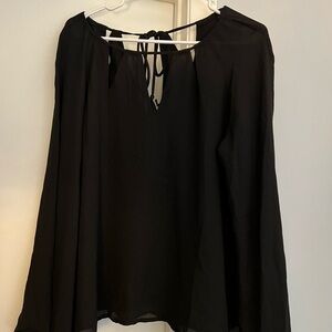 Goldray keyhole black blouse new size L